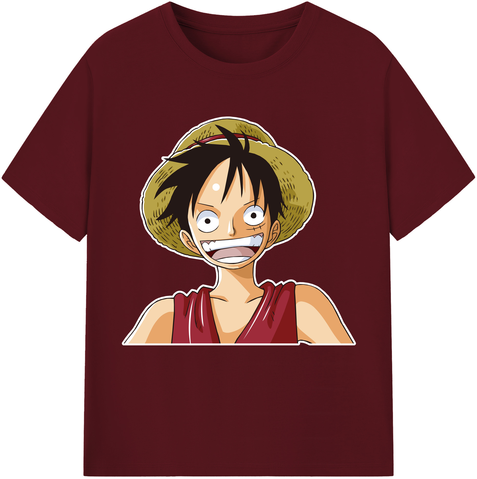 ワンピース モンキー・D・ルフィ ONE PIECE Monkey D. Luffy 綿100％半袖Tシャツ（フロントプリント）